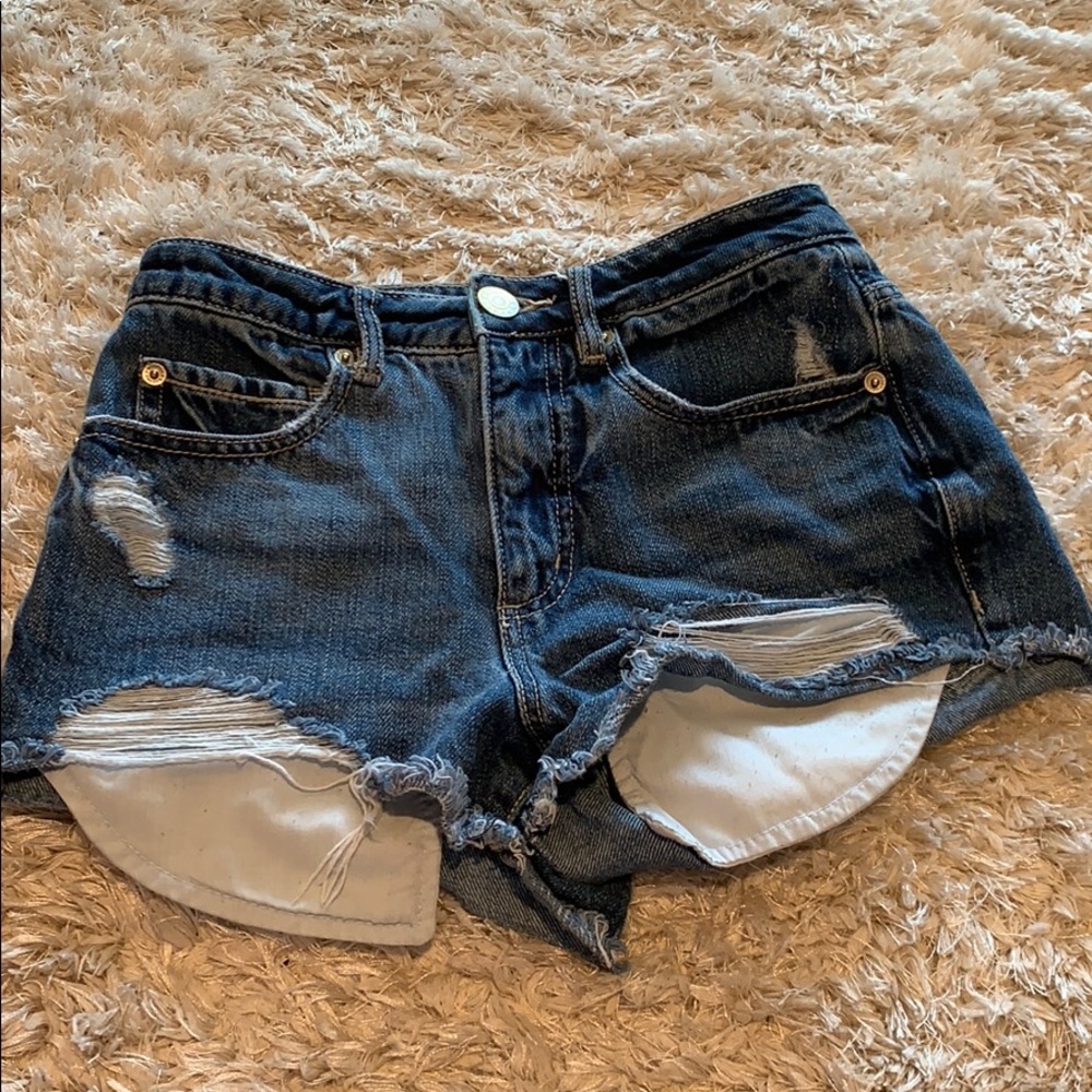 Garage Ripped Jean Shorts